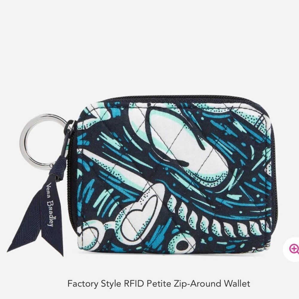 Vera Bradley Petite Zip-Around Wallet Shore Enough NWT